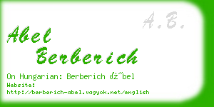 abel berberich business card